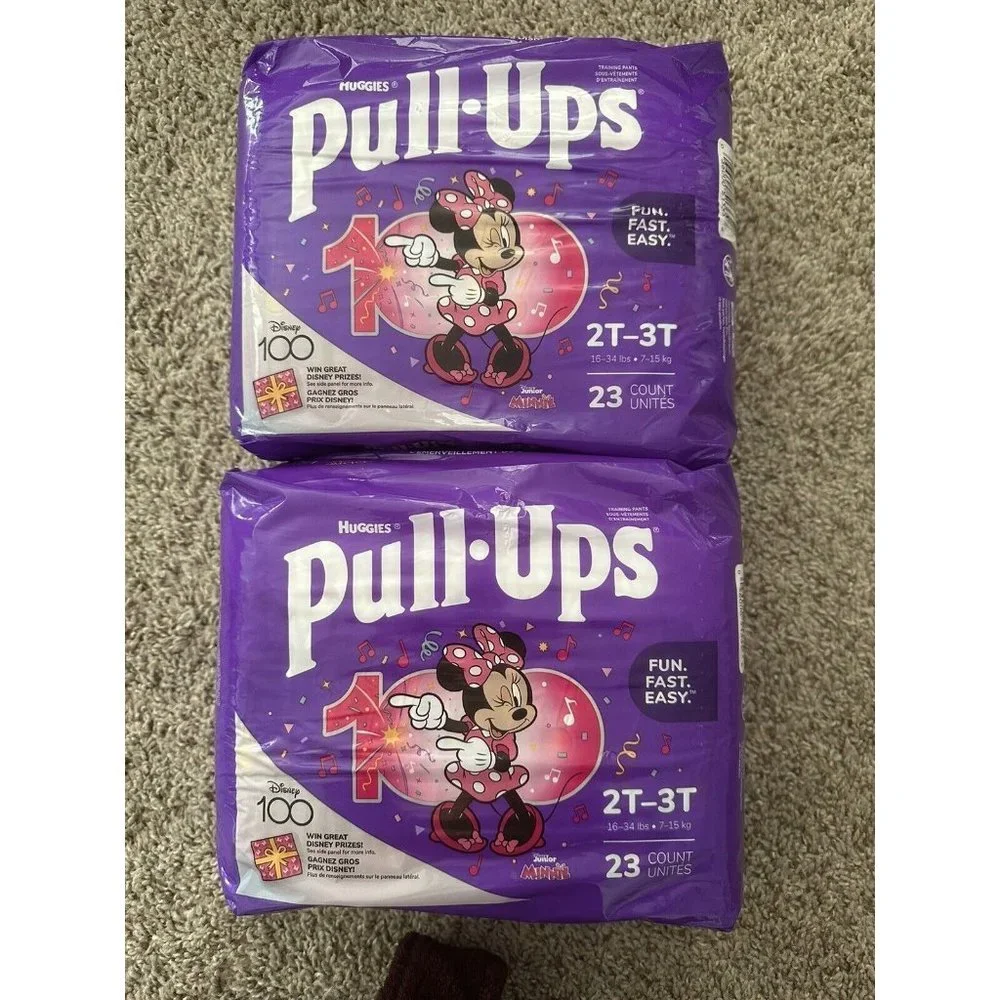 Huggies (2-PACK) Girls Pull Ups 2T-3T (16-34 lbs) 23 Each Total = 46 NEW SEALED